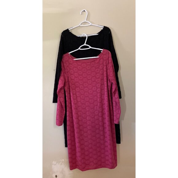 Isabel Maternity By Ingrid & Isabel Womens Medium Lot Of Two Dresses Black Pink - Picture 1 of 8
